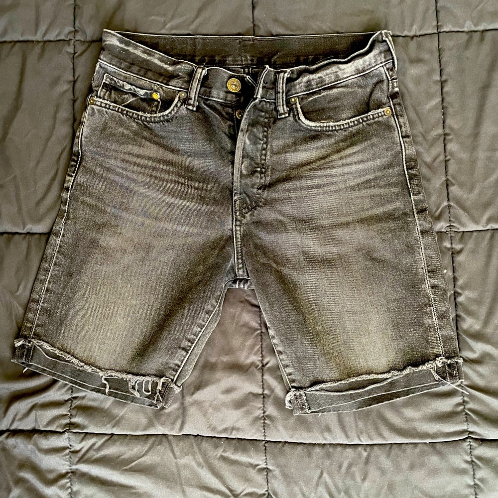 Denim black shorts waist 28